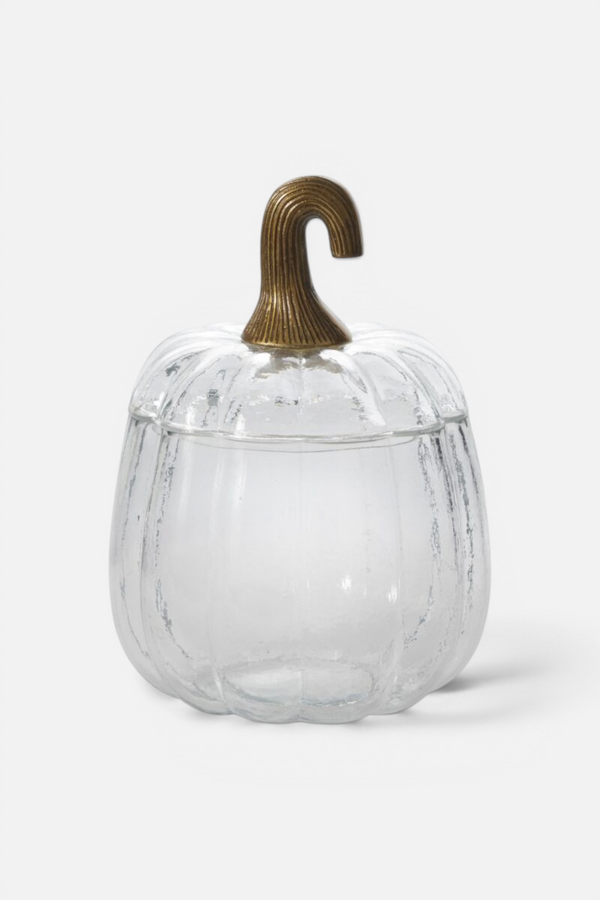 Translucent Glass Pumpkin Terrarium, Large