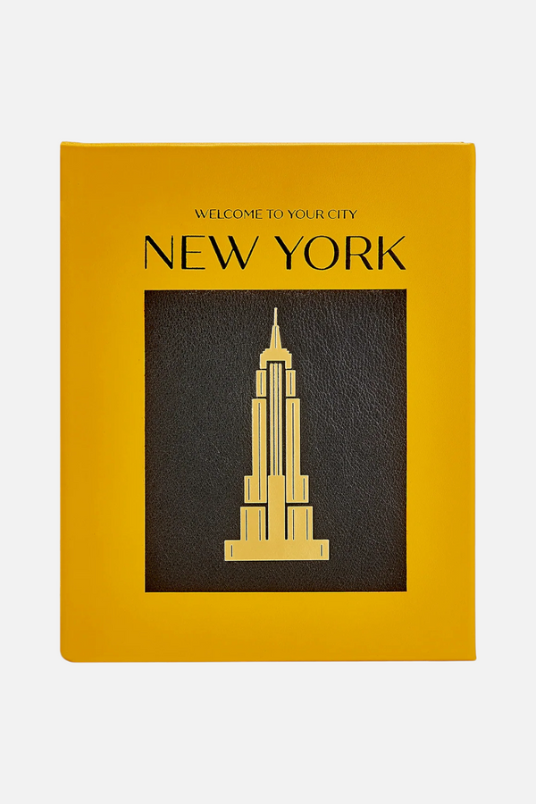 Trope New York Yellow Leather Print Book
