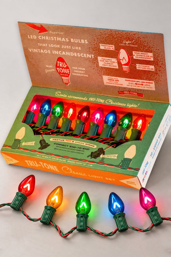 Tru-Tone C7 Vintage-Style Christmas Lights – Jeweltone 10-Light
