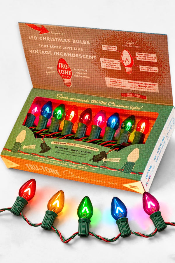 Tru-Tone C7 Vintage-Style Christmas Lights – Jeweltone 10-Light