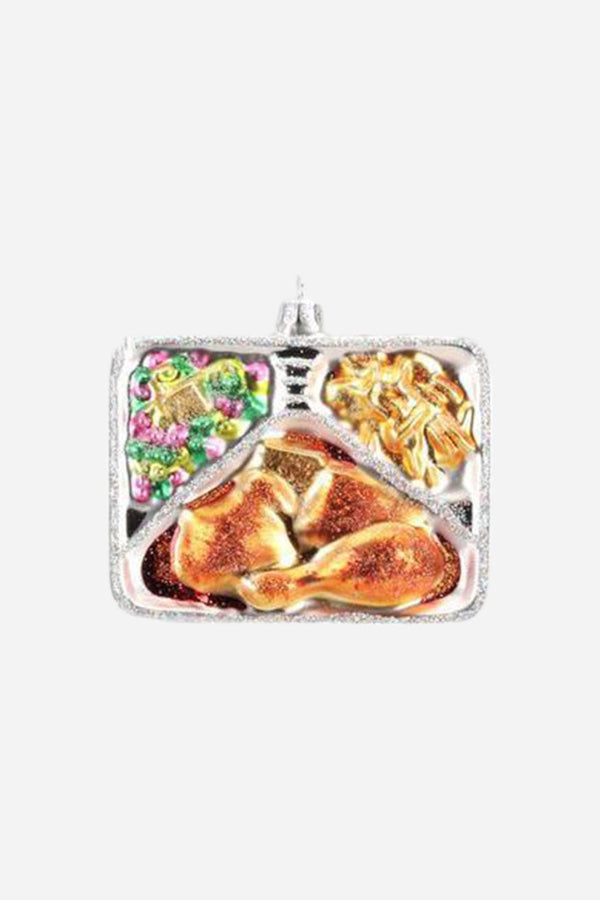 TV Dinner Glass Ornament