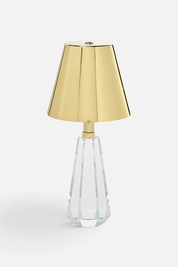 Two's Company Gold Crystal Cordless Lamp