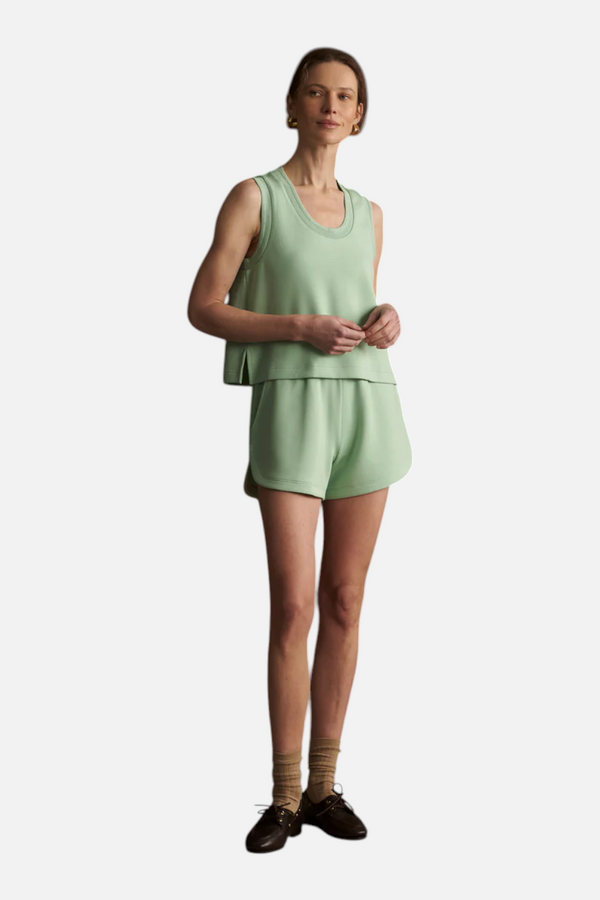 Varley Coulter High-Rise Shorts in Sage Mint