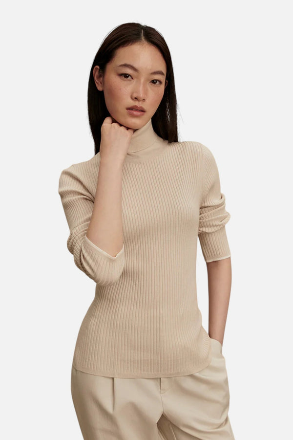 Varley Women's Ravena Roll Neck Top 2.0 Silver Birch