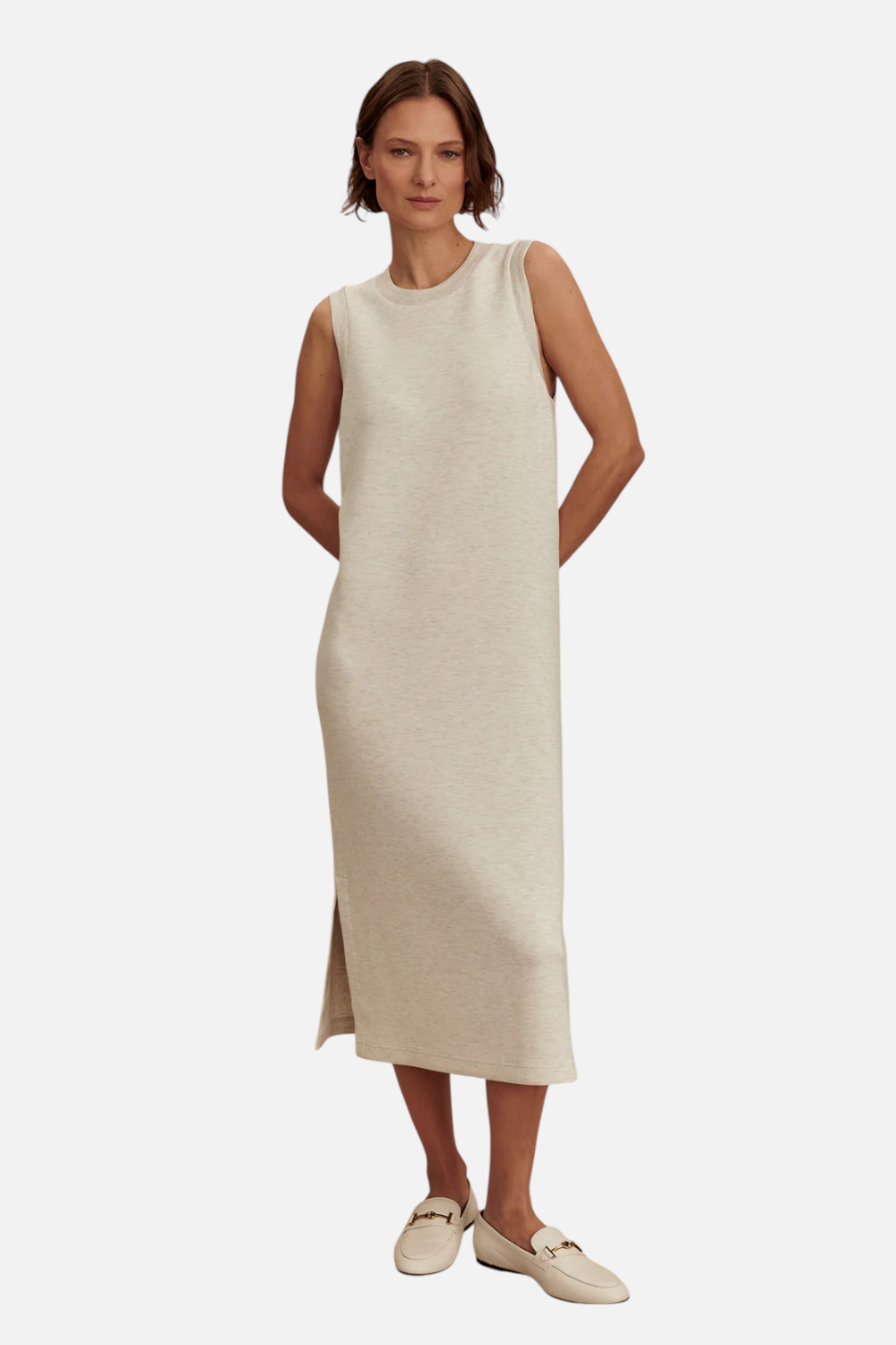 varley dress Varley Beatrice Midi Dress in Ivory Marl – CHROME