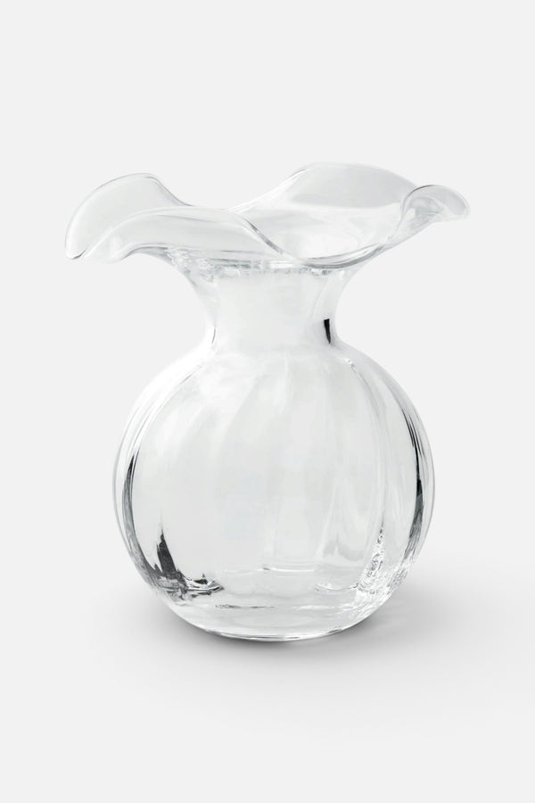 Vietri Hibiscus Glass Clear Small Flute Vase