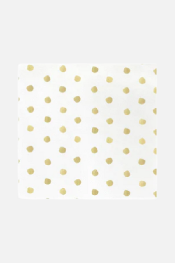 Vietri Papersoft Napkins Dot Cocktail Napkins in Linen