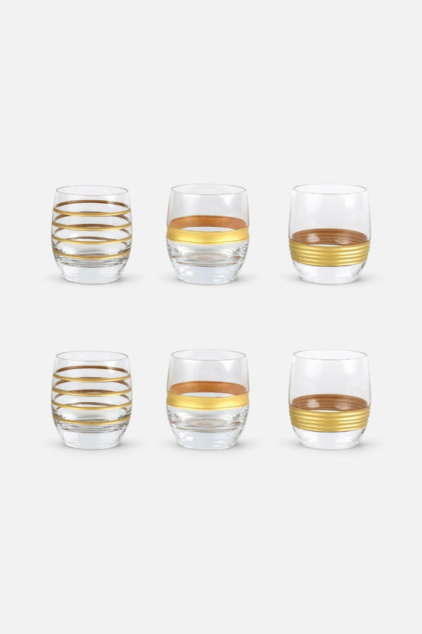 Vietri Raffaello Assorted Double Old Fashioned, Set of 6