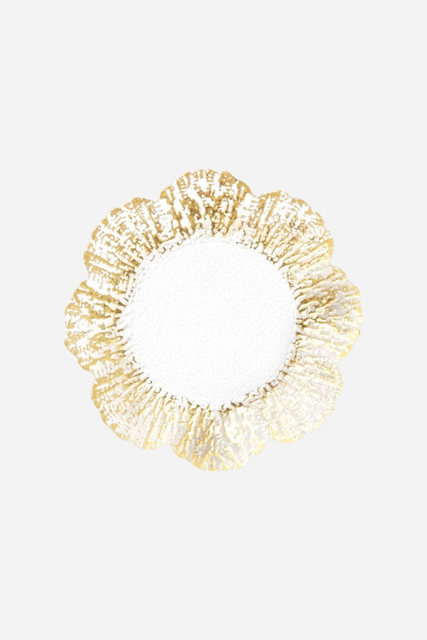 Vietri Rufolo Glass Gold Canape Plate