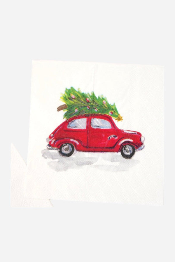 Vintage Car Cocktail Napkin Set