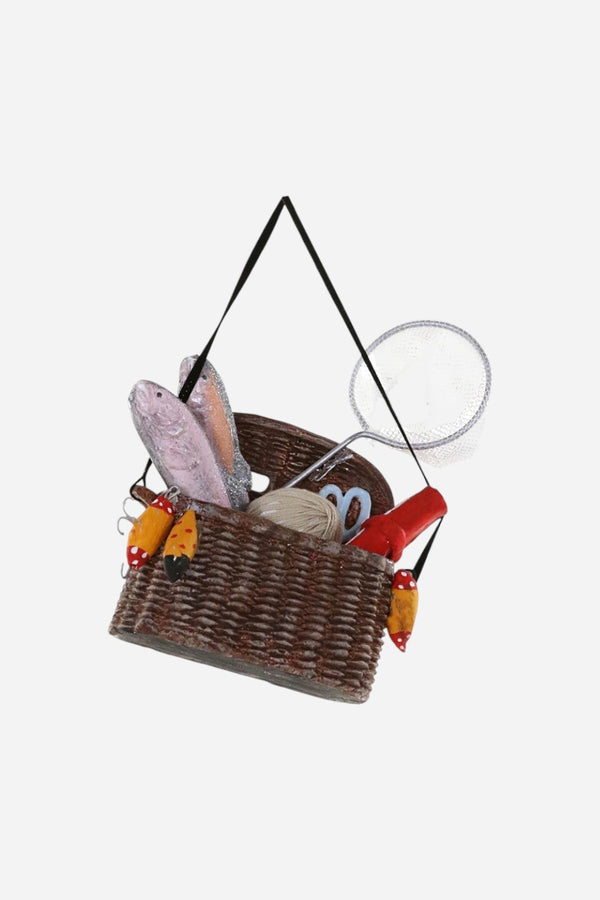 Vintage Fishing Creel Ornament