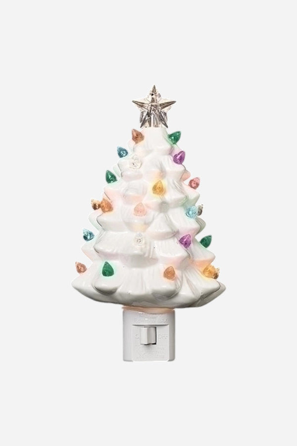 Vintage White Tree Plug-In Night Light