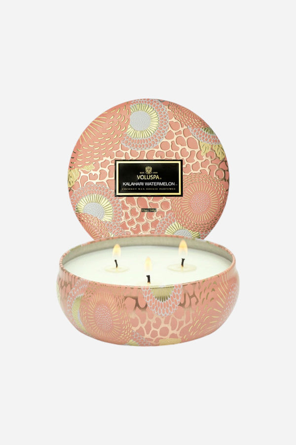 Voluspa Kalahari Watermelon 3-Wick Tin