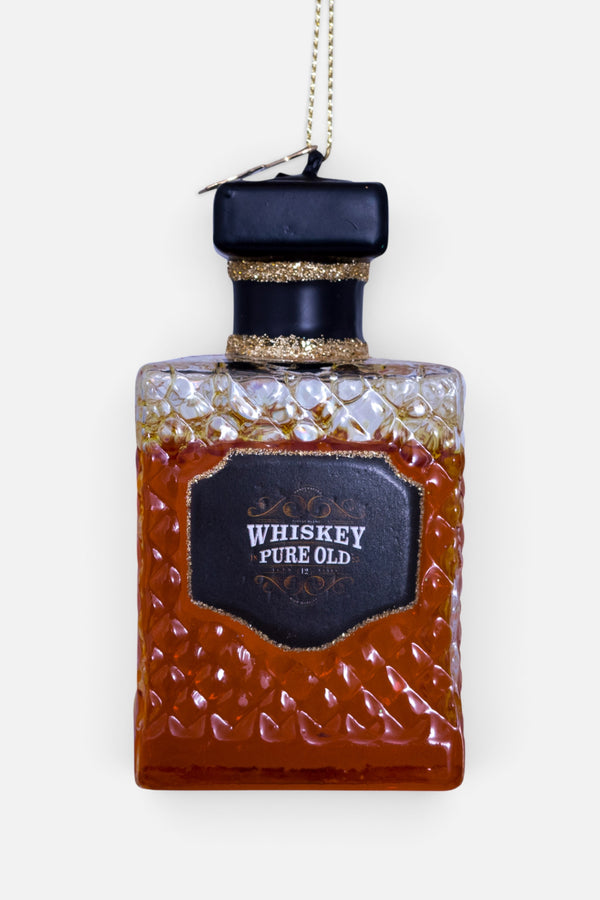 Glass Whiskey Bottle Ornament