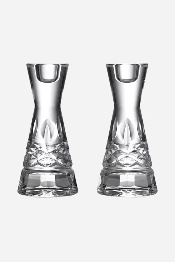 Waterford Lismore Round Candlestick 6", Set of 2