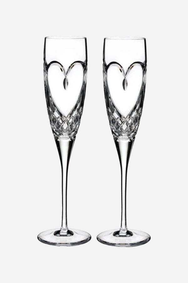 Waterford Love True Love Flute - Set of 2