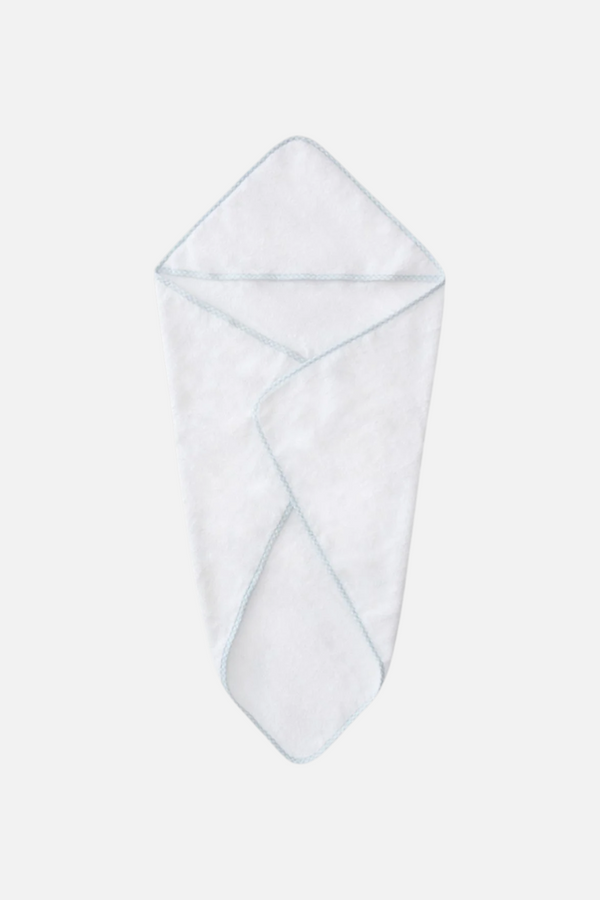 Weezie Baby Hooded Towel in Blue Gingham