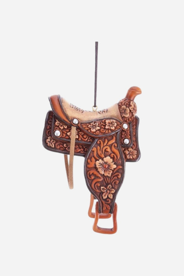 Western Saddle Flower Pattern Ornament