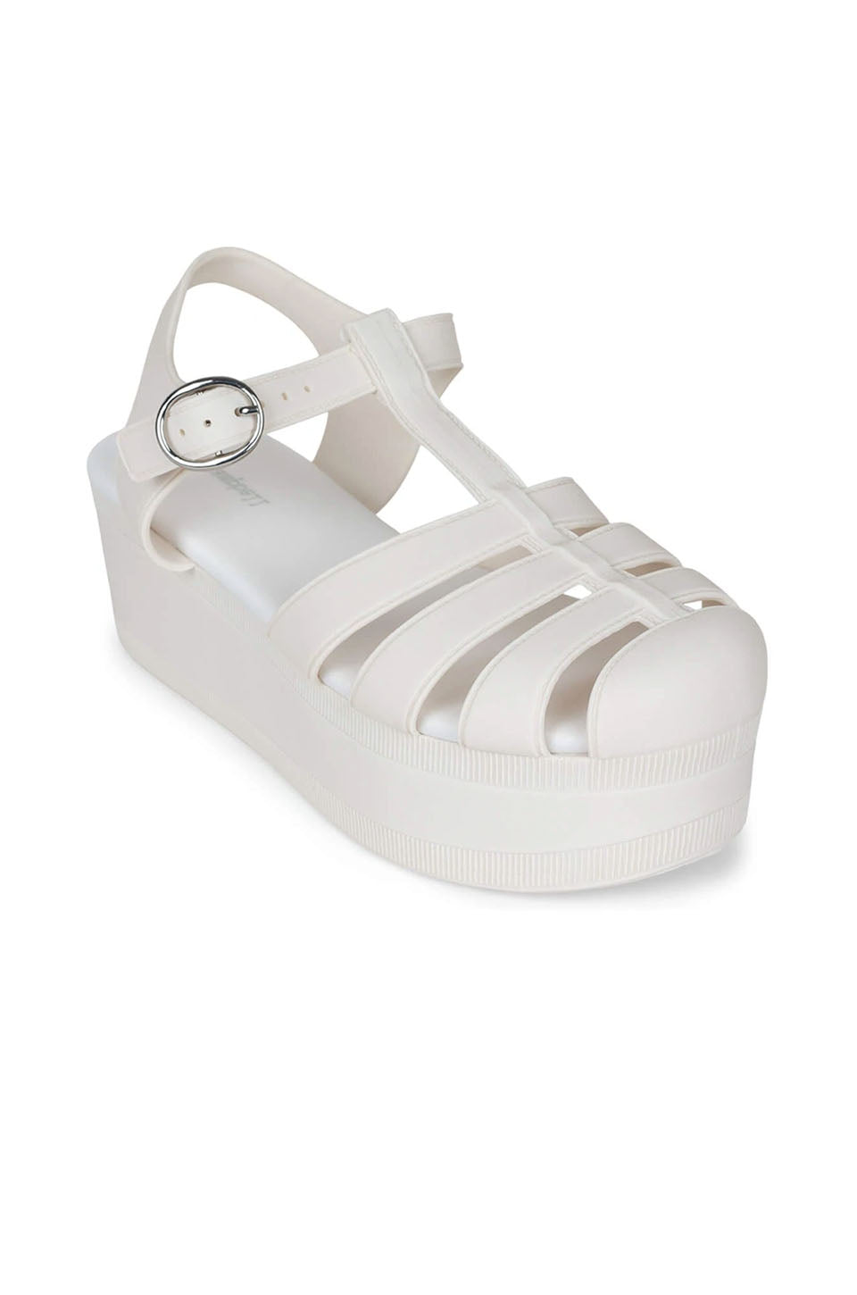 Jeffrey Campbell Candied Platform Sandal In Cream