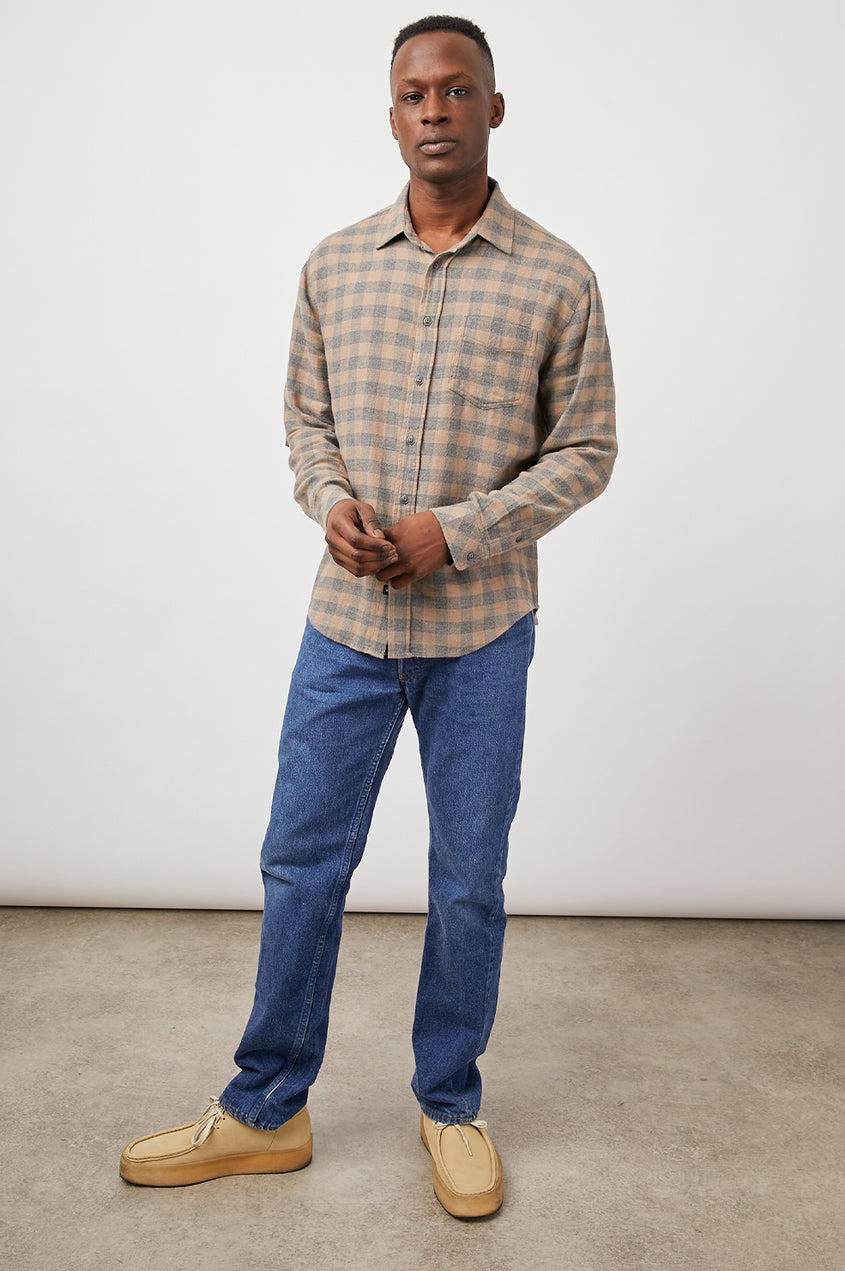Rails Lennox Shirt in Charcoal Autumn Melange main image 0