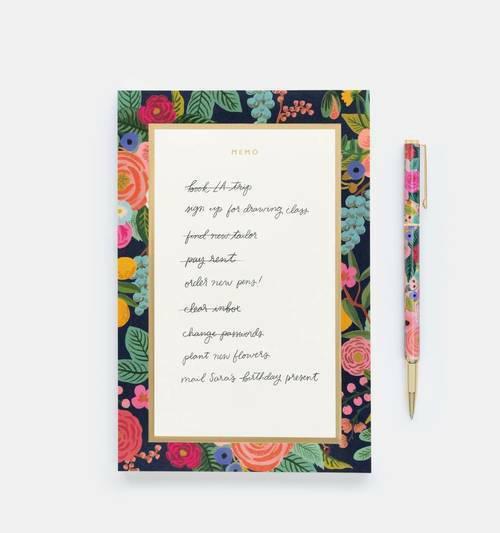 Rifle Paper Co. Garden Party Memo Notepad CHROME