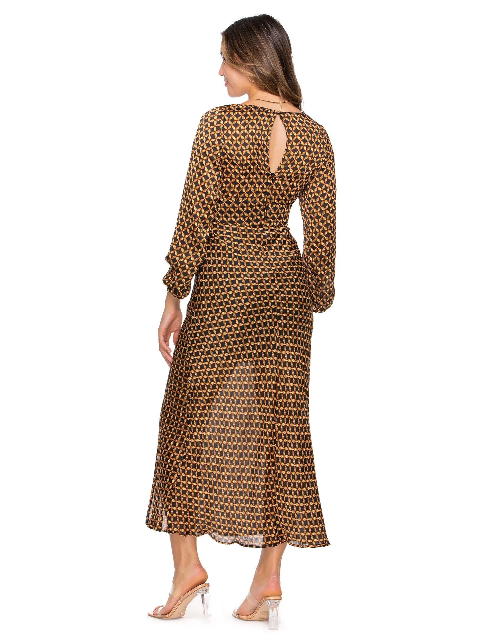 knee length dresses for ladies Valentina Pink Butterfly Maxi Dress - US 18