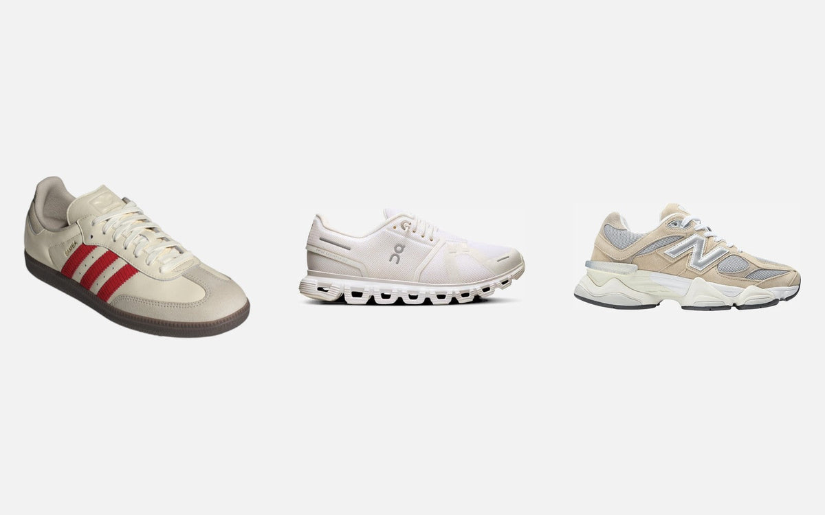 adidas Samba OG, On Cloud 6 and New Balance 9060 side by side — the CHROME sneaker fit guide