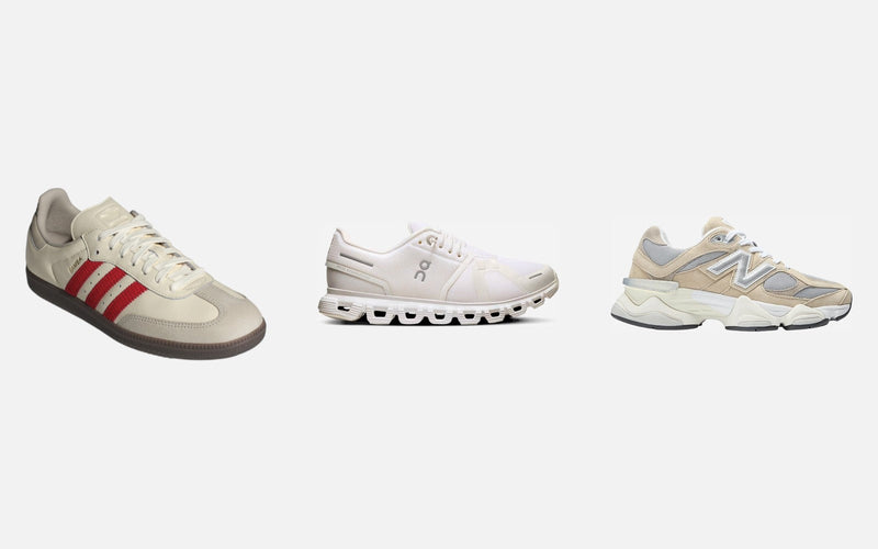 adidas Samba OG, On Cloud 6 and New Balance 9060 side by side — the CHROME sneaker fit guide
