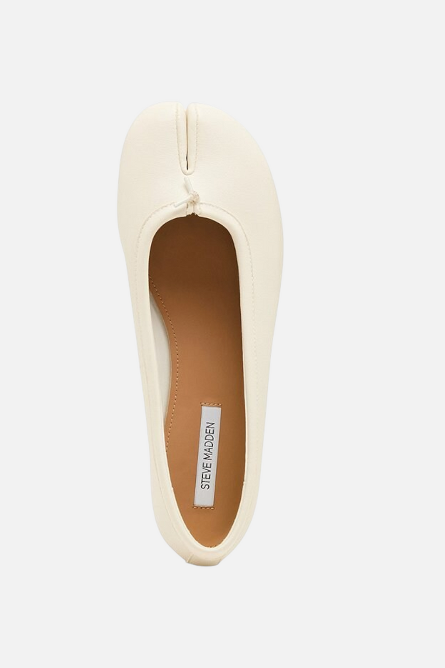 Steve Madden Calico split-toe leather ballet flat in bone, view 2