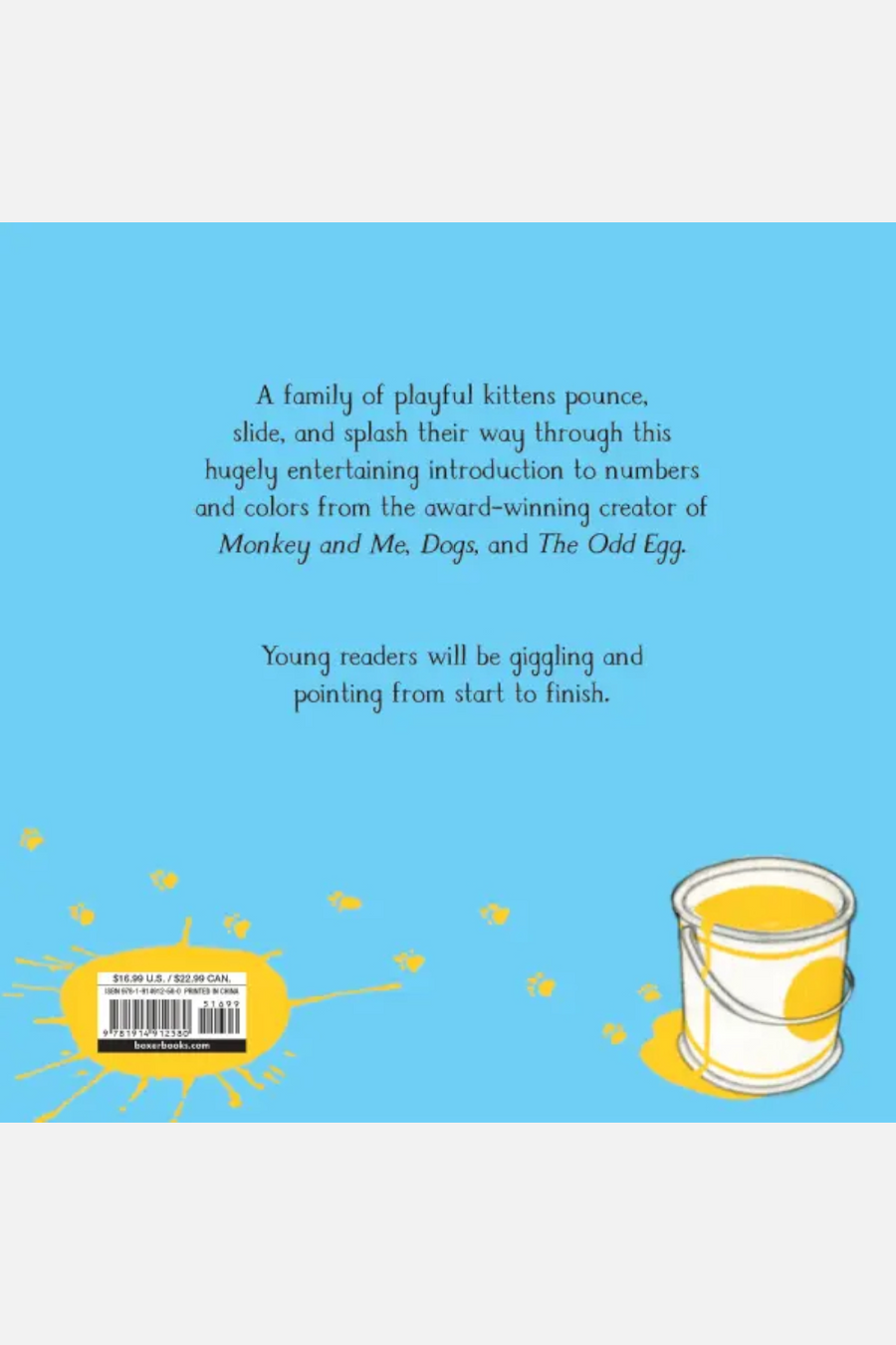 10 Cats by Emily Gravett Children's Book – back view