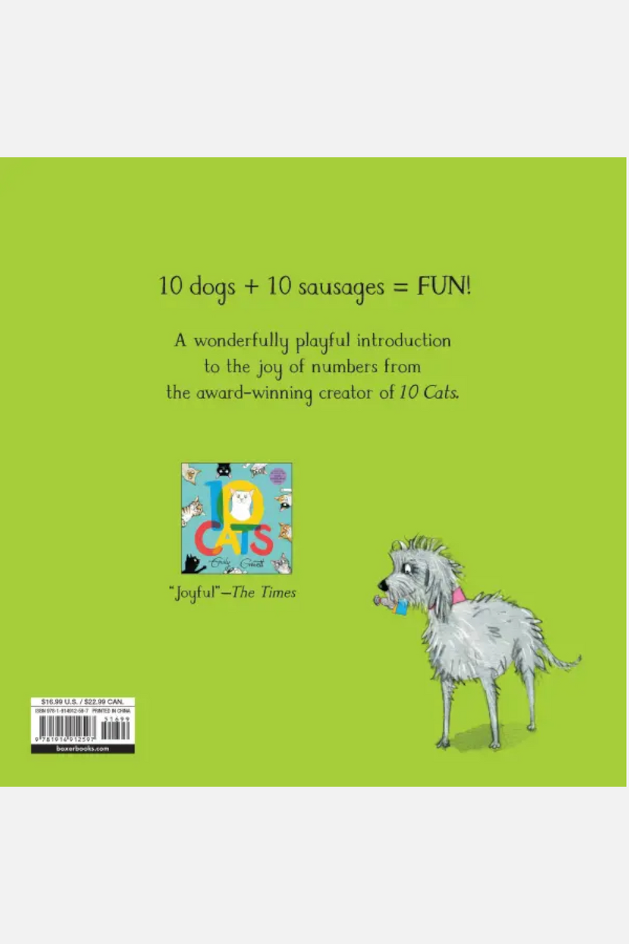 10 Dogs By Emily Gravett Children's Book – back view