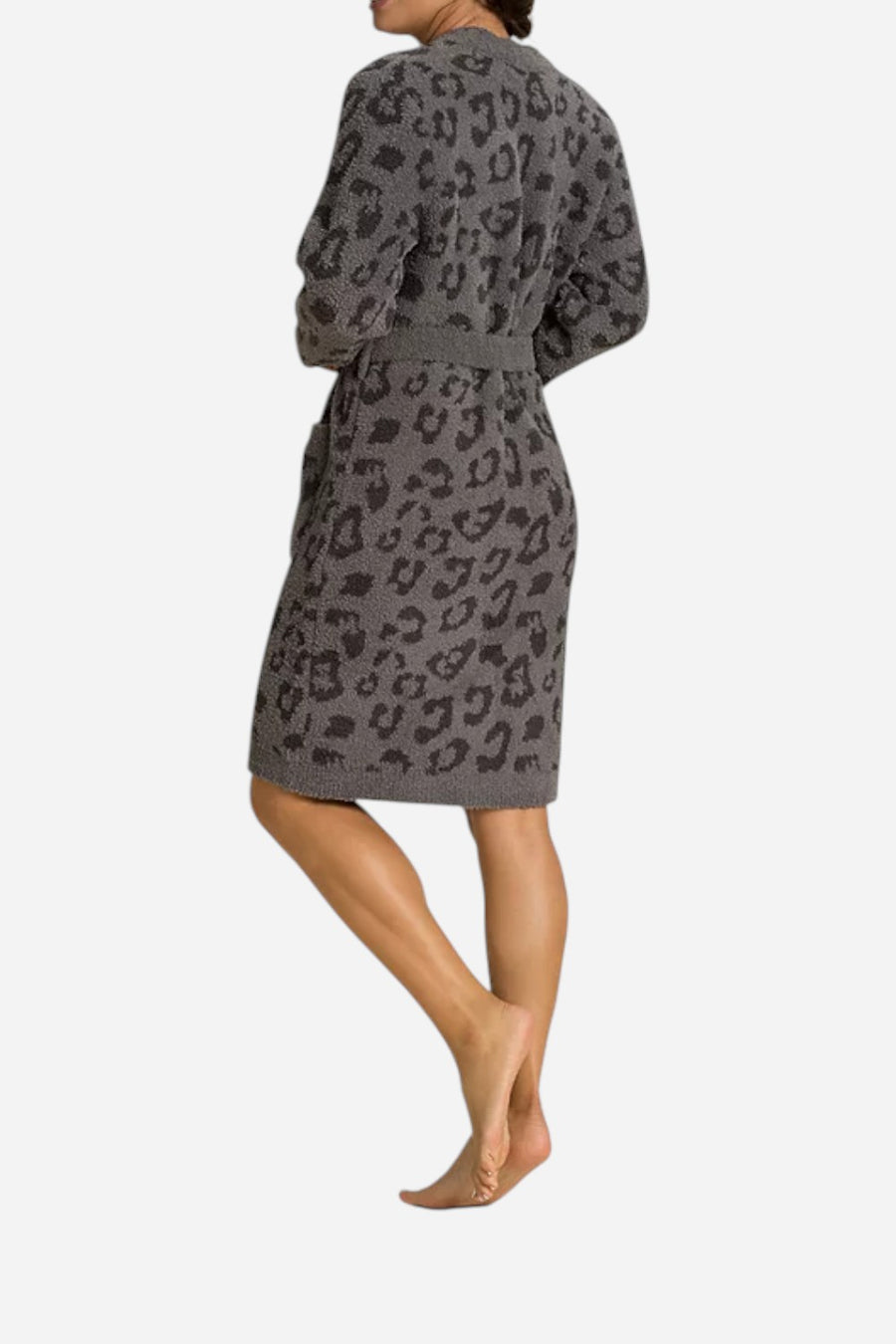 Barefoot Dreams CozyChic Barefoot in the Wild Graphite Carbon Robe
