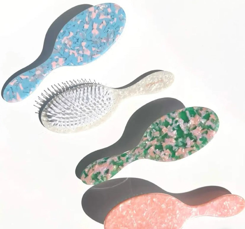 Solar Eclipse Perfect Eco-Friendly Acetate Daily Hair Brush in Multi Tortoise