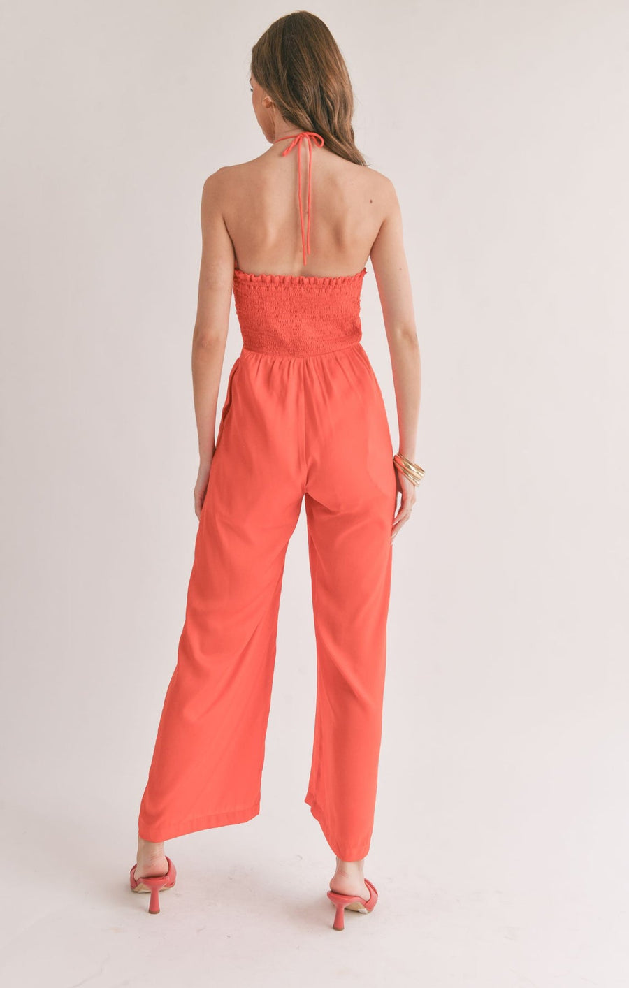 Sage The Label Dream Skies Flower Halter Jumpsuit