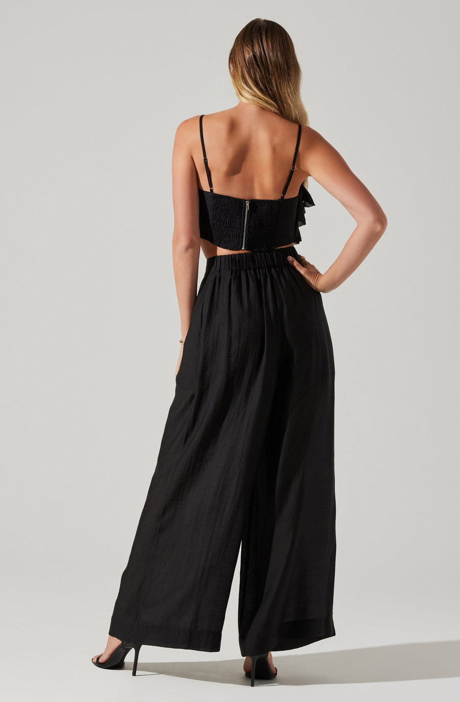 Astr the Label Elyana Wide Leg Pants in Black