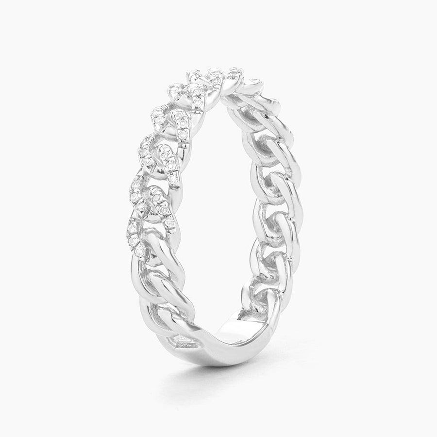 Ella Stein Mini Link Stackable Ring in Sterling Silver - Size 5