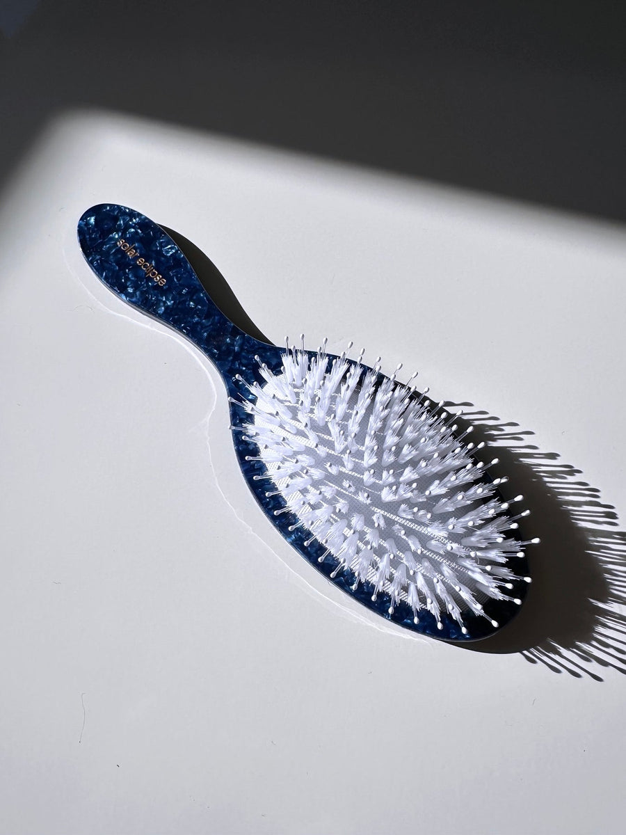 Solar Eclipse Hand-painted Evil Eye Acetate 2-1 Daily Hair Brush