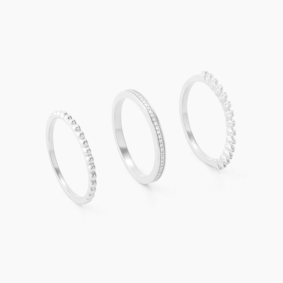 Ella Stein Diamonds & Bubbles of Gold Stackable Ring in Sterling Silver - Size 7