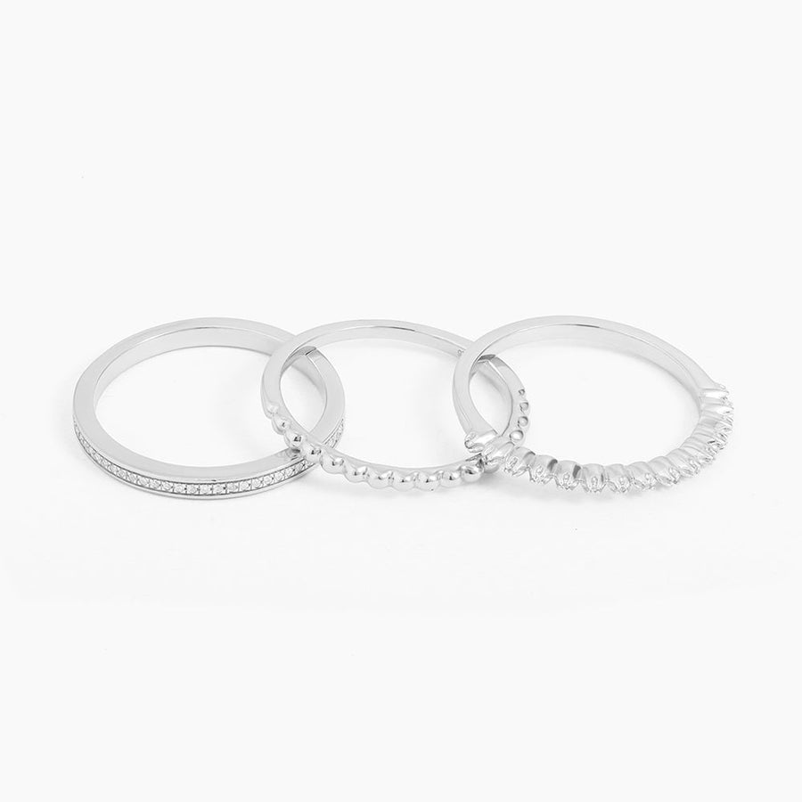 Ella Stein Diamonds & Bubbles of Gold Stackable Ring in Sterling Silver - Size 7