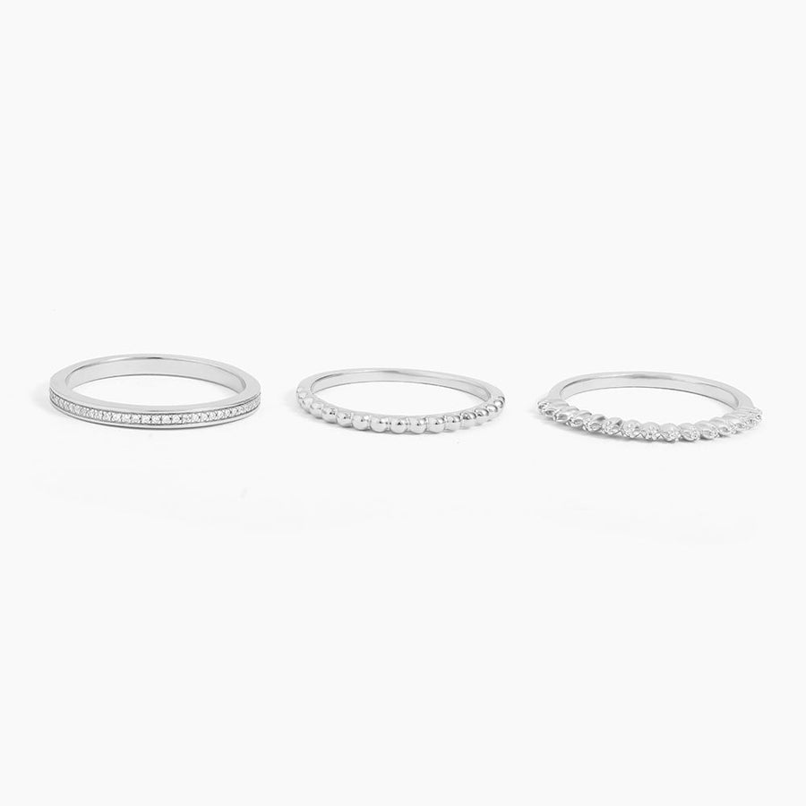 Ella Stein Diamonds & Bubbles of Gold Stackable Ring in Sterling Silver - Size 7