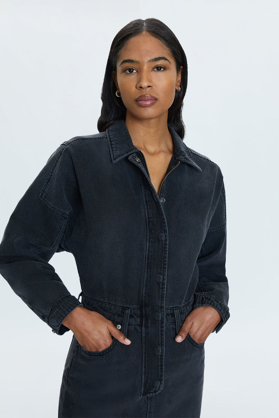 Pistola Tess Denim Midi Dress in Coupe