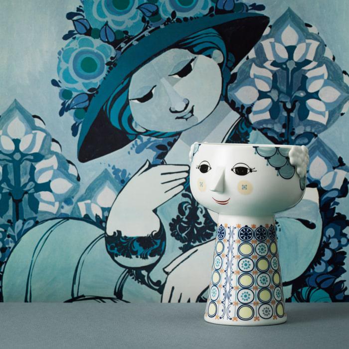 Rosendahl Bjørn Wiinblad Eva Vase in Dark Blue