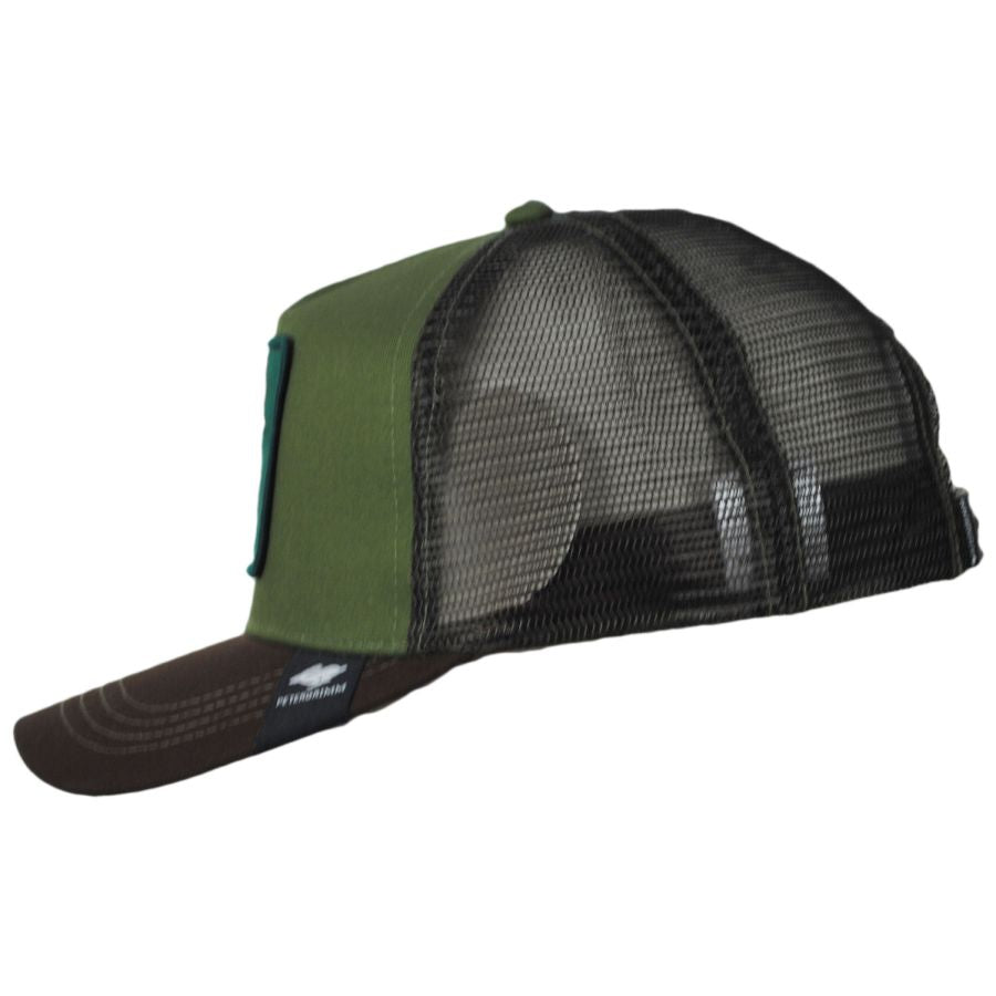 Peter Grimm Beagle Scout Mesh Trucker Snapback Baseball Cap in Green