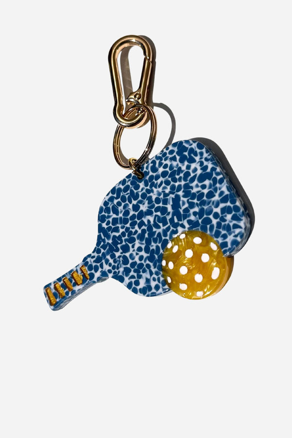 Solar Eclipse Hand-painted Pickleball Keychain