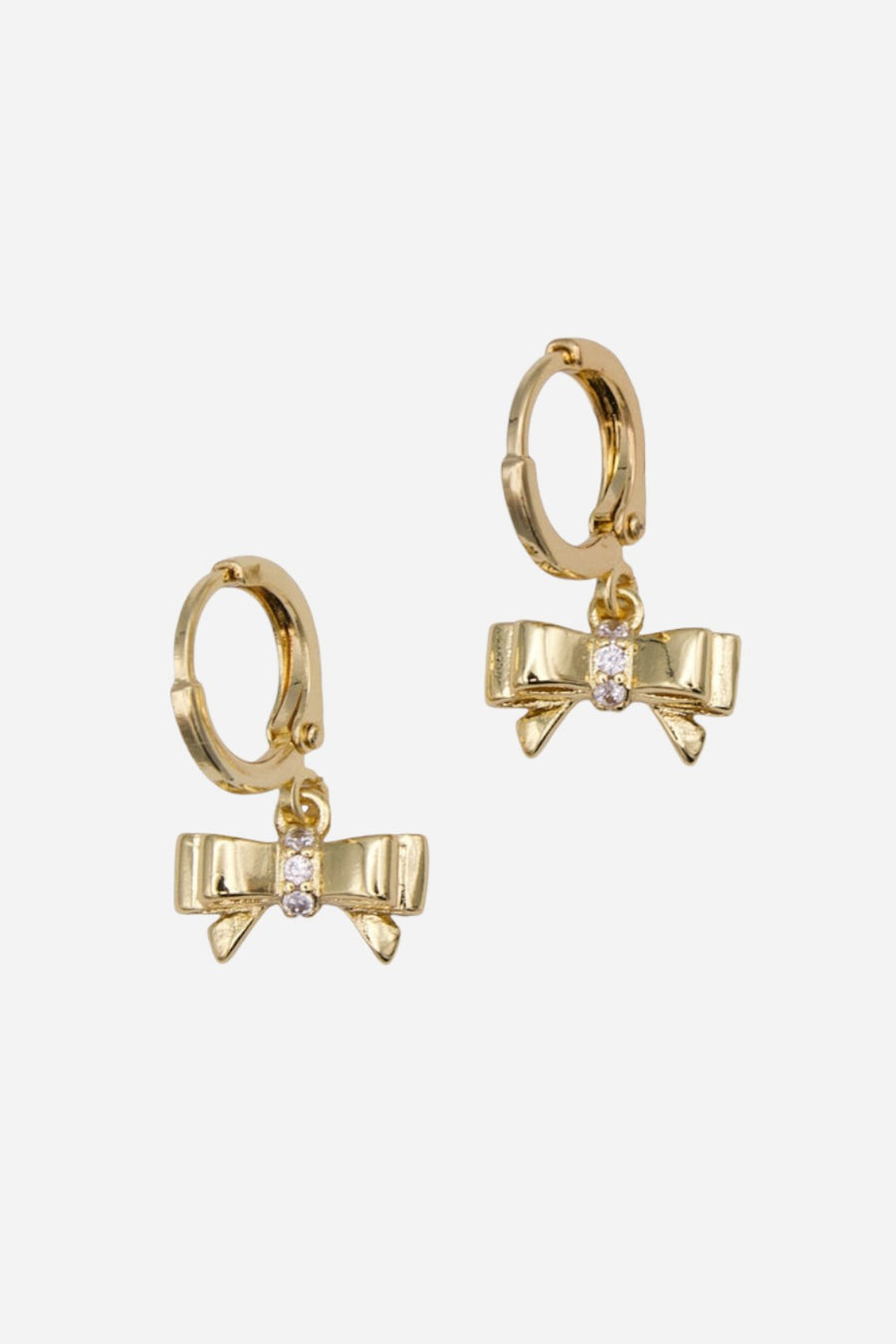Farrah B Low Key Bow Earrings in Gold