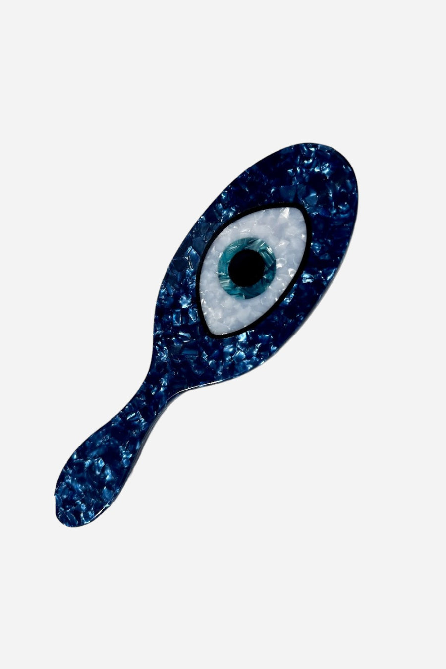 Solar Eclipse Hand-painted Evil Eye Acetate 2-1 Daily Hair Brush