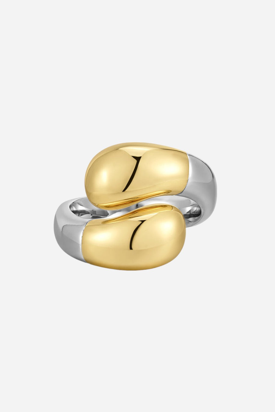 Luv AJ Molten Twist Ring in Two-Tone