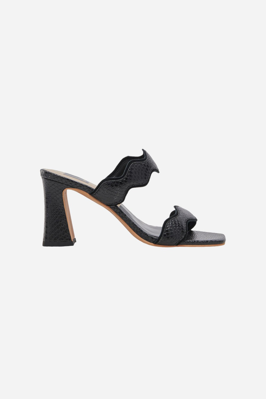 Dolce Vita Ilva Heels in Onyx Embossed Leather