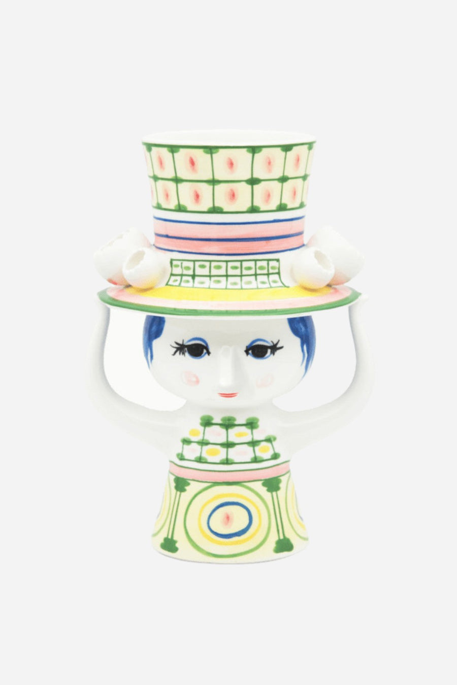 Rosendahl Bjørn Wiinblad Lady with Hat Vase in Green