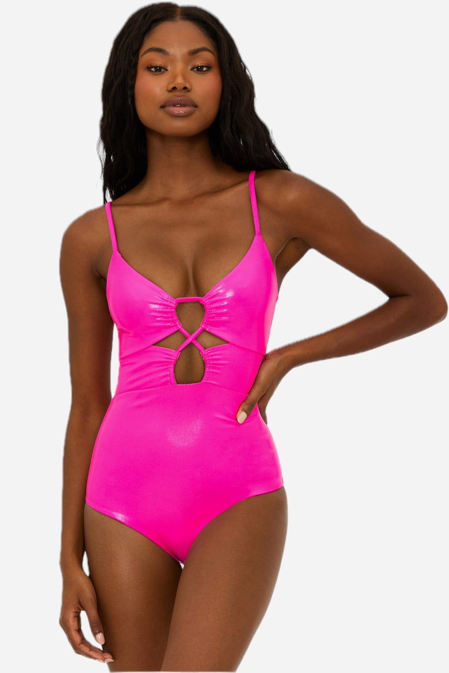 Beach Riot Leslie One-Piece Swimsuit in Radiant Rose